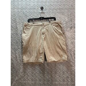 Calvin Klein Men Tan Herringbone Stretch‎ Relaxed Fit Shorts Size 38